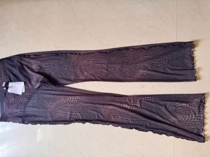 Flared Mesh Pants