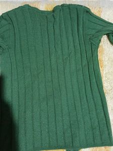 Green Ribbed Knit Cardigan SALE
