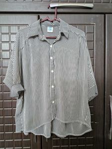 Striped Button-Up Shirt