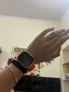 Smartwatch with Orange Strap