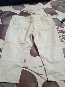 Cream Capris