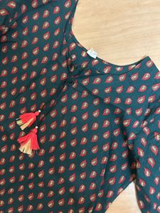 Printed Tunic with Tassels
