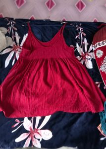 maroon flowy top
