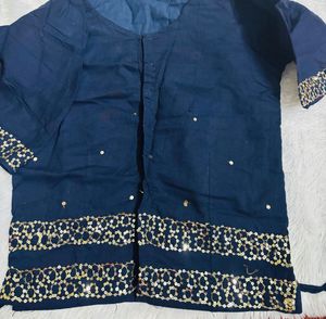 Elegant Blue Embellished Lehenga Choli
