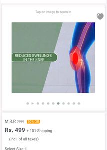 Compression knee support