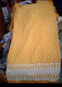 Embroidered Kurta Set with Embellishments