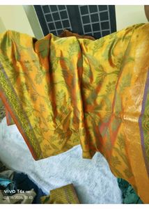 Elegant Mustard Yellow Saree with Blouse