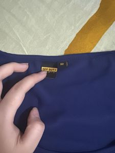 Solid Blue Long Sleeve Top