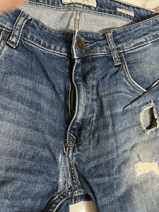 Blue Denim Ripped Jeans