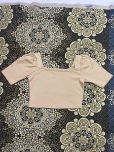 Chic Puff Sleeve Square Neck Top