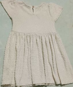 Cream Textured Dress
