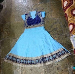 Beautiful Sky Blue Anarkali Kurti