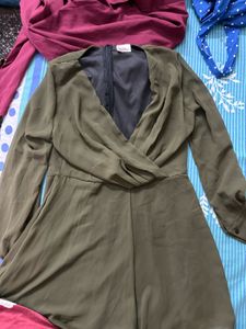 Chic Olive Green Jumpsuit