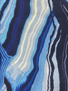 Blue Patterned Crop Top