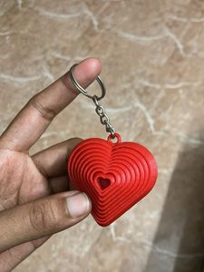 Red Fidget Heart Keychain