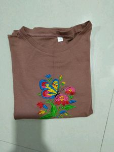 Embroidered Butterfly T-Shirt