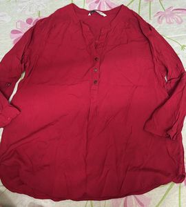 DJ & C Red Tunic Top