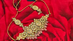 Gold Plated Kundan Choker Necklace Set