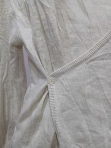 Beige Korean Style Unique Cut-Out Sweater