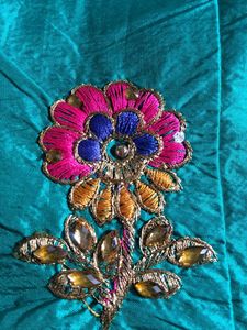 Embroidered Teal Green Lehenga Skirt