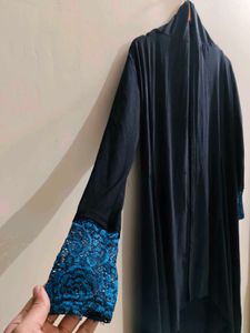 Elegant Black Shrug with Lace Details