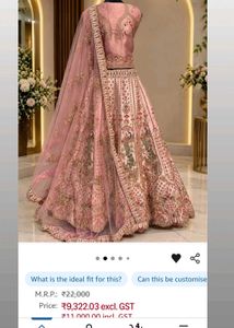 Beautiful Peach unstitched Lehenga Cho