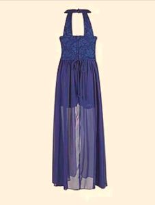 Navy Blue Lace Romper Dress
