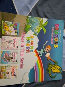 Dragon &amp; Cinderella Coloring Books set of 2 for 99