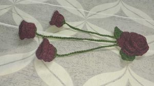 beautiful crochet rose🌹 clip💗📎 ✨
