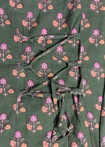 Green Floral Print Kurta