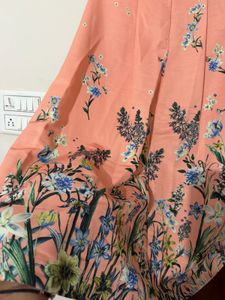Peach Floral Print coord Set