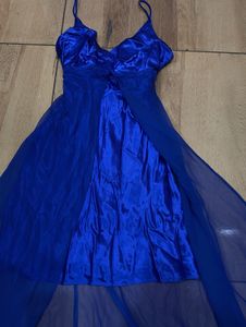 Sheer Blue silk drss