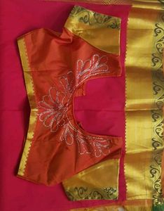 Pothys Pink Bridal Silk Saree