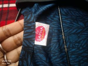 Comfortable Blue Printed Nightgown