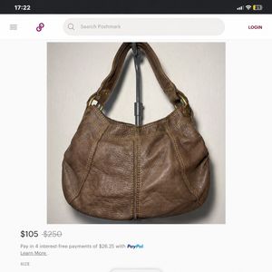 vintage  Brown pure Leather Hobo Bag