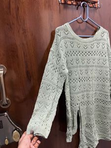 Light Green Crochet Sweater