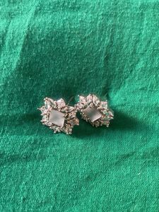 Sparkling Floral Stud Earrings