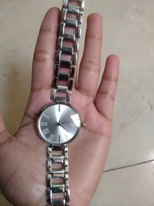 Silver Roman Numeral Watch