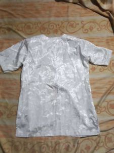 1.Vintage White Floral Blouse