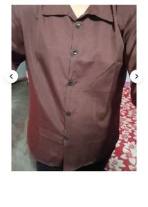 Maroon Button-Up Shirt
