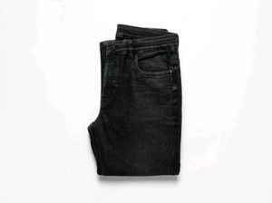 Black Wash Straight Leg Jeans