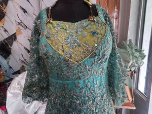 Designer Teal Sequin Embellished Lehenga Choli