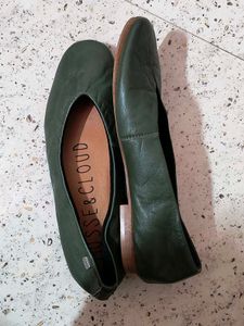 Musse &amp; Cloud Green Ballerinas Imported Leather