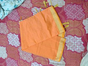 Vibrant Orange Saree