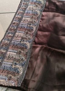 Designer Silk Blouse with Embellished Sleeves
