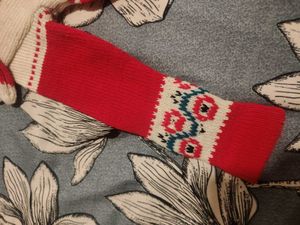 Red &amp; White Knit Dress