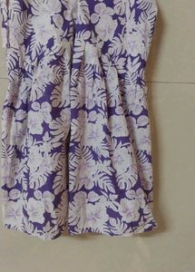 Purple Floral  cotton top
