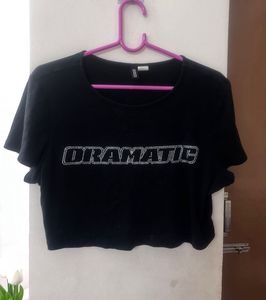 H&M Sparkly Dramatic Crop Top