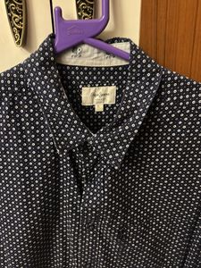 Men's Navy Blue Patterned Shirt
