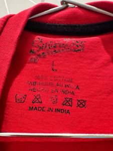 Men's Red Graphic T-Shirt